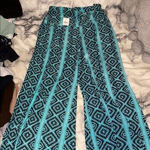 Teal Tribal Palazzo Pants